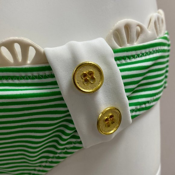 Jessica Simpson Green Striped Bikini Bottom - Picture 6 of 10